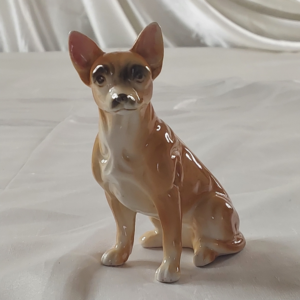 Vintage Dog Figurine Made From Bone China Made In Japan